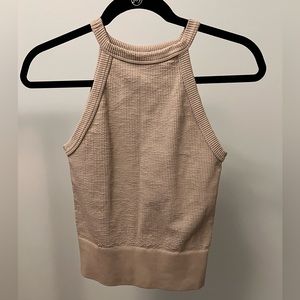 Free People Intimately Cropped Ribbed High-cut Sculpt Tank. M/L.